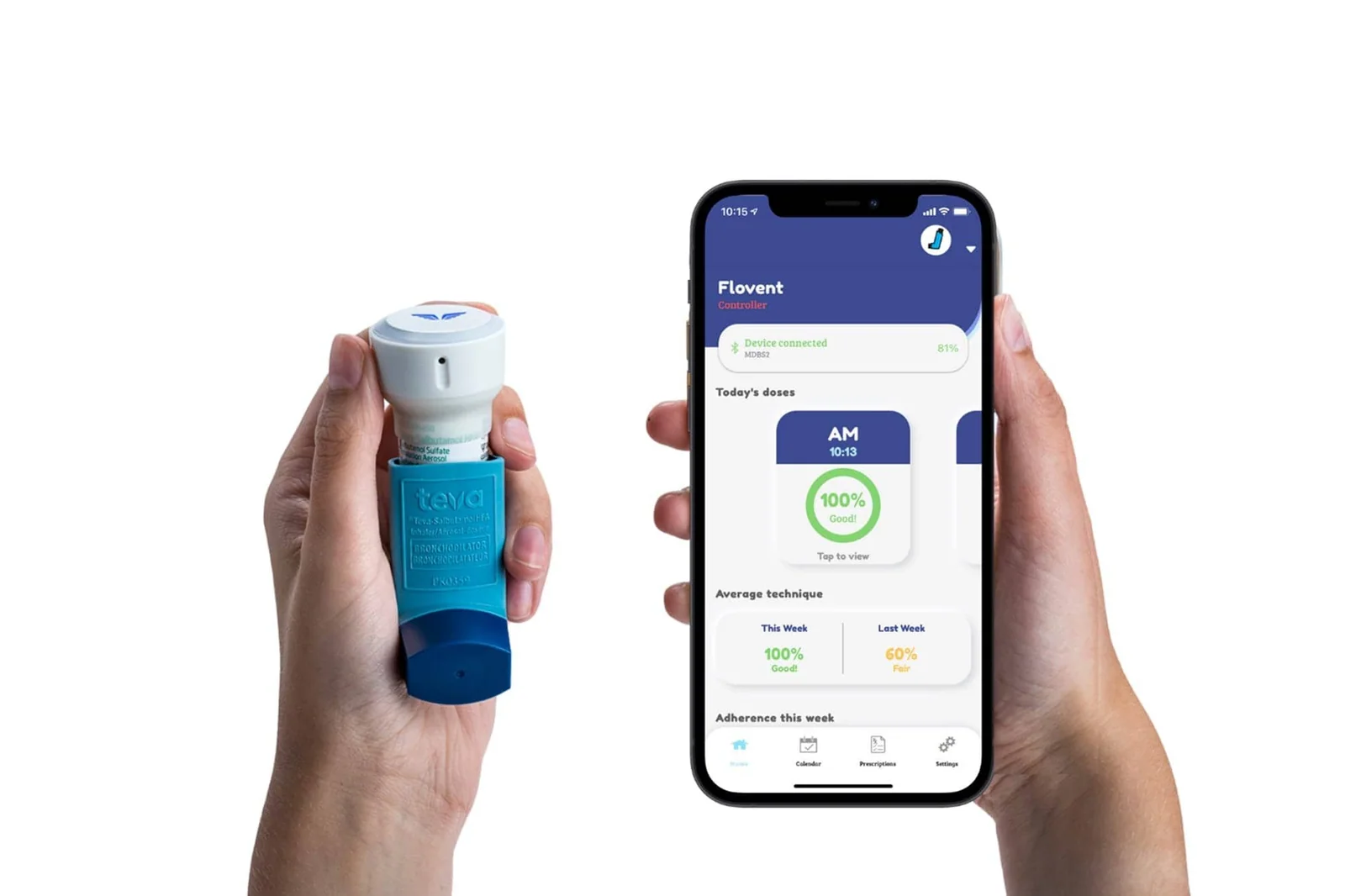 Smart inhaler with connected medication-tracking technology